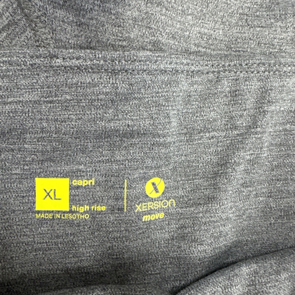 Xersion Move High Rise Capri Leggings Pockets Grey XL Made in Lesotho Athletic - Picture 6 of 10